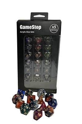 GameStop Acrylic 35-Piece Dice Set