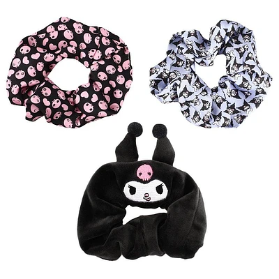 Sanrio Kuromi 3-pack Scrunchie Set