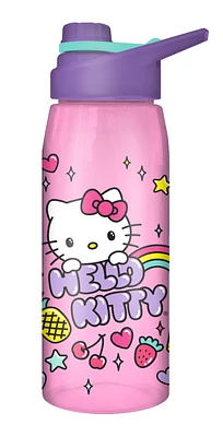 Sanrio Hello Kitty Rainbow Treats and Stars 28oz Water Bottle with Screw Lid