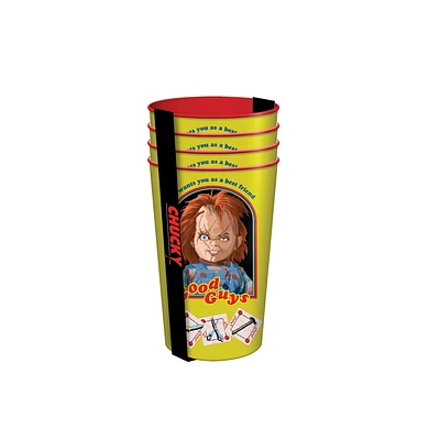 Chucky Good Guys 4-Piece 22oz Plastic Cup Set