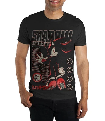 Shadow Ultimate Power Black Tee with Red Foil Print