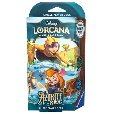 Disney Lorcana Trading Card Game: Azurite Sea Chapter 6 Starter Deck (Emerald and Sapphire)