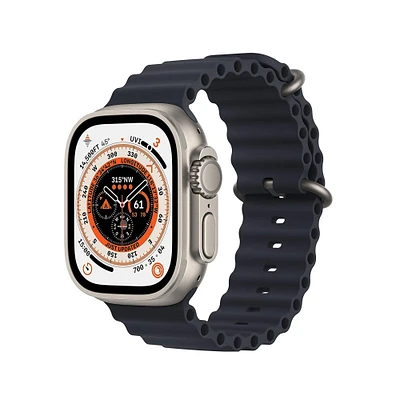 Apple Watch Ultra 49mm (A2622) Titanium Case with Midnight Ocean Band - Black