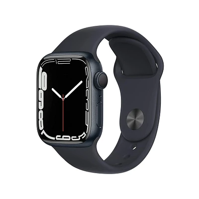 Apple Series 7 45mm Wi-Fi (A2474) with Black Sport Band