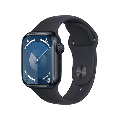 Apple Series 9 41mm Wi-Fi (A2978) Aluminum Case with Black Sport Band