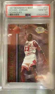 1997 Bowman's Best Techniques T2 Michael Jordan PSA 10