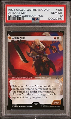 2024 Magic The Gathering Assassin's Creed 138 Arbaaz Mir Memory Corridor Showcase-foil PSA