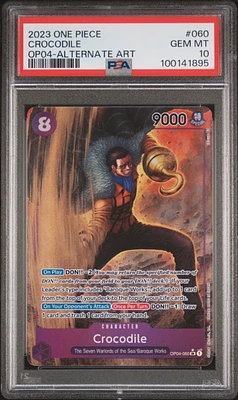 2023 One Piece Kingdoms Of Intrigue Crocodile Alternate Art PSA 10