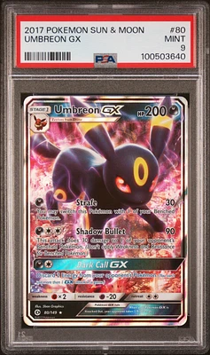 2017 Pokemon Sun & Moon 80 Umbreon Gx PSA