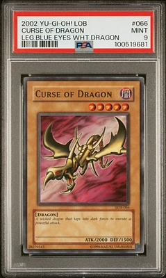 2002 Yu-gi-oh! Lob-legend Of Blue Eyes White Dragon 066 Curse Of Dragon PSA 9