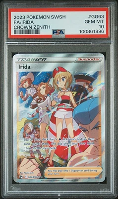 2023 Pokemon Sword And Shield Crown Zenith Gg63 Full Art/irida PSA
