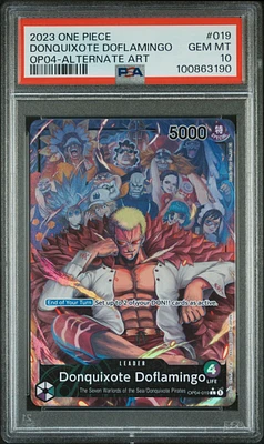 2023 One Piece Kingdoms Of Intrigue Donquixote Doflamingo Alternate Art PSA 10