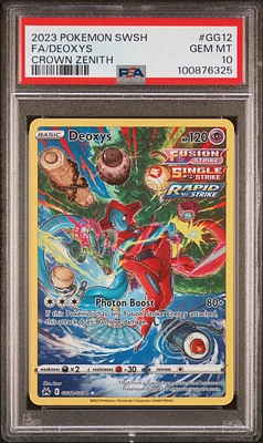 2023 Pokemon Sword And Shield Crown Zenith Gg12 Full Art/deoxys PSA