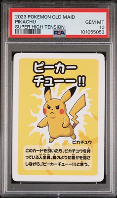 2023 Pokemon Old Maid Super High Tension Pikachu PSA 10