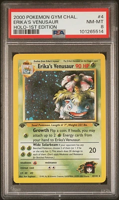 2000 Pokemon Gym Challenge 4 Erika's Venusaur Holo-1st Edition PSA