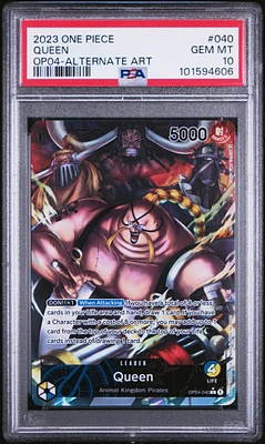 2023 One Piece Kingdoms Of Intrigue 040 Queen Alternate Art PSA 10