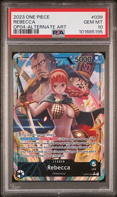 2023 One Piece Kingdoms Of Intrigue 039 Rebecca Alternate Art PSA 10