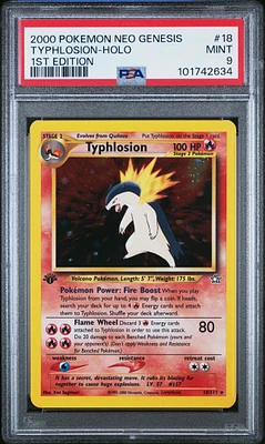 2000 Pokemon Neo Genesis 1st Edition 18 Typhlosion-holo PSA