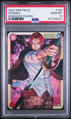 2022 One Piece Romance Dawn 120 Shanks PSA 10