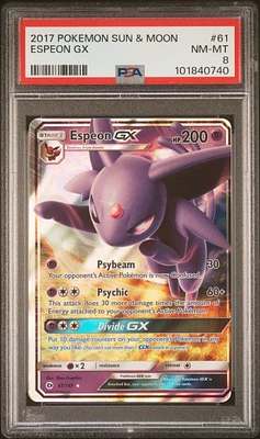 2017 Pokemon Sun & Moon 61 Espeon Gx PSA