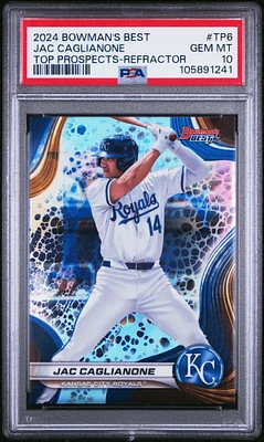 2024 Bowman's Best Top Prospects Tp6 Jac Caglianone Refractor PSA 10