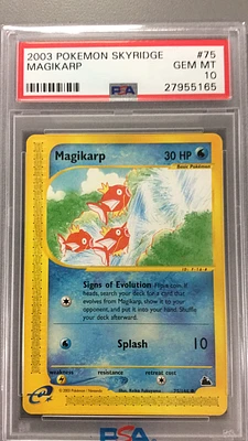 2003 Pokemon Skyridge 75 Magikarp PSA