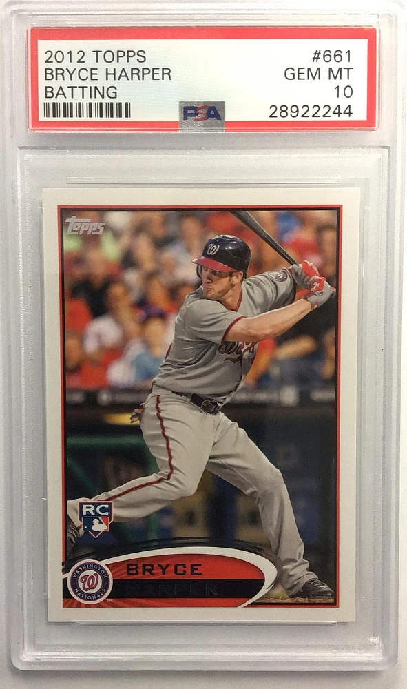 GameStop 2012 Topps 661 Bryce Harper Red Helmet PSA 10 | Arden Fair