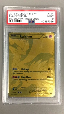 2013 Pokemon Black & White Legendary Treasures 114 Full Art/reshiram PSA 9