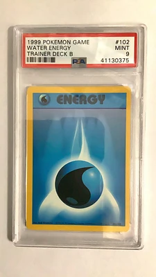 1999 Pokemon Game 102 Water Energy Trainer Deck B PSA