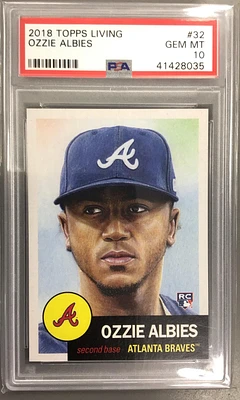 2018 Topps Living 32 Ozzie Albies PSA 10