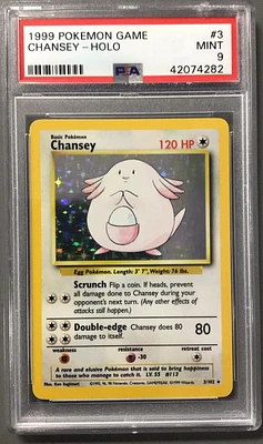 1999 Pokemon Game 3 Chansey-holo PSA