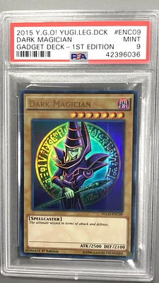 2015 Yu-gi-oh! Yugi's Legendary Deck: Gadget Deck Enc09 Dark Magician 1st Edition PSA 9