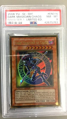 2008 Yu-gi-oh! Gold Series En016 Dark Magician Of Chaos PSA 8