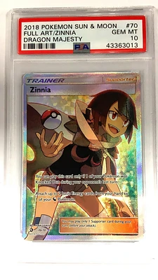 2018 Pokemon Sun & Moon Dragon Majesty 70 Fa/zinnia PSA