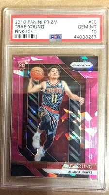 2018 Panini Prizm 78 Trae Young Pink Ice PSA 10