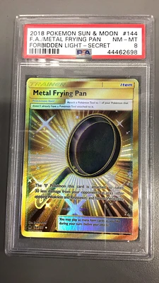 2018 Pokemon Sun & Moon Forbidden Light 144 Full Art/metal Frying Pan Secret PSA