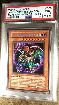 2004 Yu-gi-oh! Ioc-invasion Of Chaos 000 Chaos Emperor Dragon - Envoy Of The End 1st Edition PSA 9