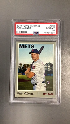 2019 Topps Heritage 519 Pete Alonso PSA 10