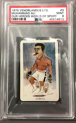 1979 Venorlandus Ltd. Our Heroes World Of Sport 3 Muhammad Ali PSA