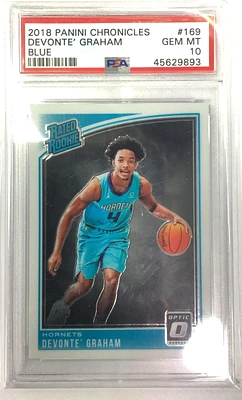 2018 Panini Chronicles 169 Devonte' Graham Blue PSA 10