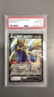 2020 Pokemon Sword & Shield 138 Zacian V PSA