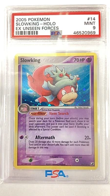 2005 Pokemon Ex Unseen Forces 14 Slowking PSA 9