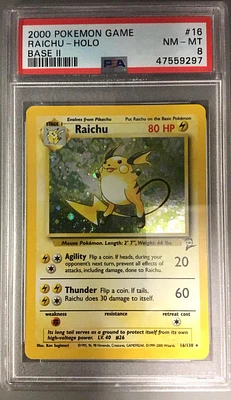 2000 Pokemon Game Base Ii 16 Raichu-holo PSA