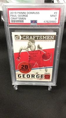 2019 Panini Donruss Craftsmen 9 Paul George PSA 9