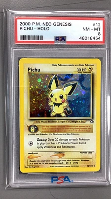 2000 Pokemon Neo Genesis 12 Pichu-holo PSA