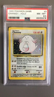 1999 Pokemon Game 3 Chansey PSA NM-MT+ 8.5