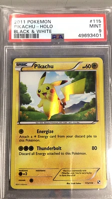 2011 Pokemon Black & White 115 Pikachu PSA 9