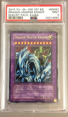 2010 Yu-gi-oh! Duelist Pack: Kaiba En027 Dragon Master Knight 1st Edition PSA 9