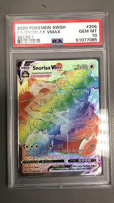 2020 Pokemon Sword & Shield Fa/snorlax Vmax PSA