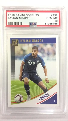 2018 Panini Donruss 132 Kylian Mbappe PSA 10